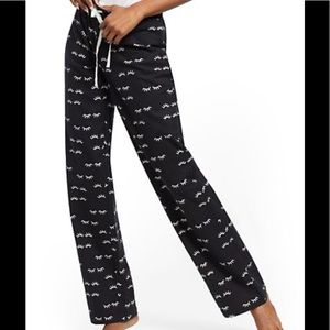 Eyelash-Print Pajama Pant 100% Cotton